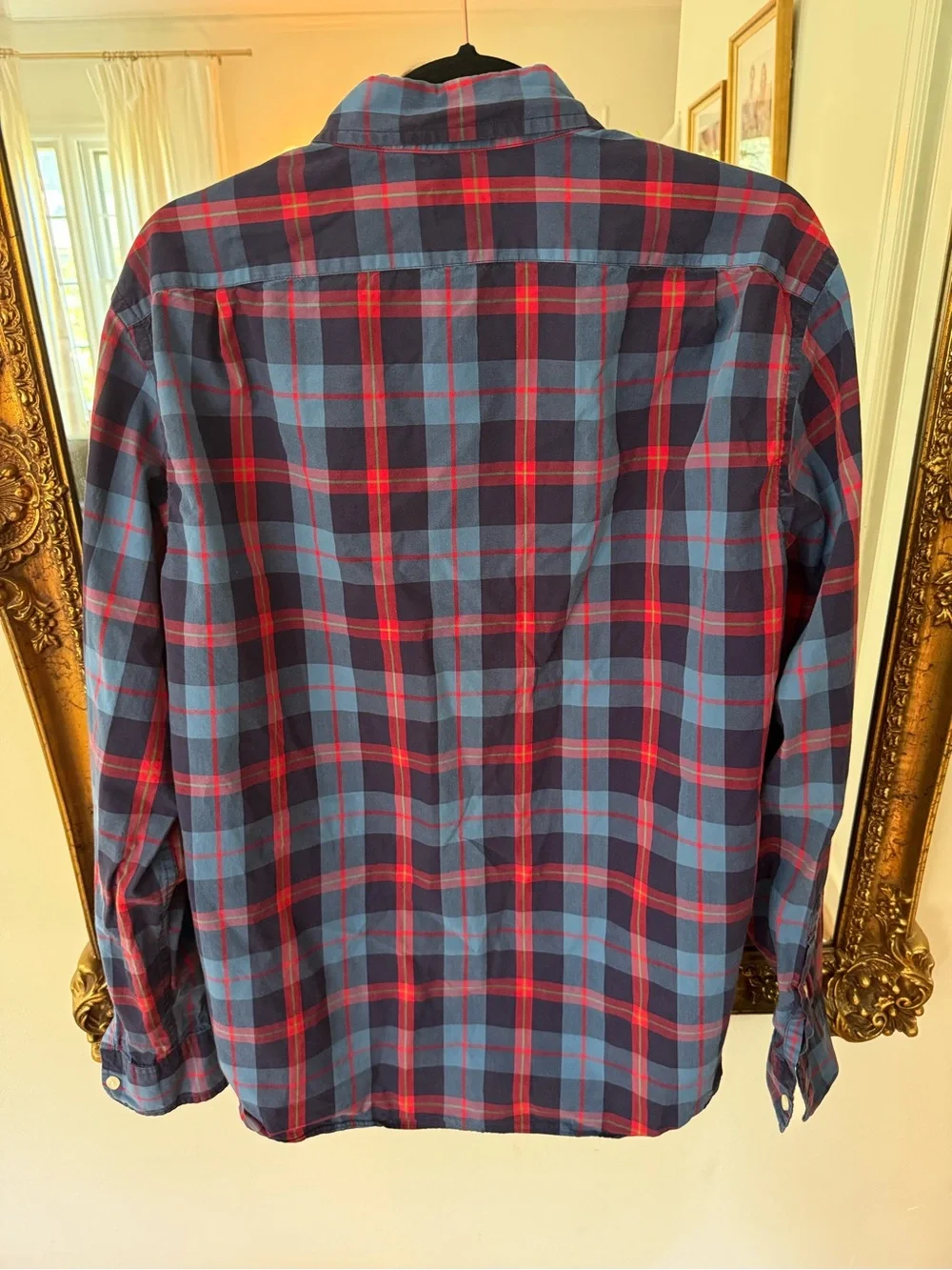 J. Crew Men’s Blue & Red Plaid Button-Down Shirt